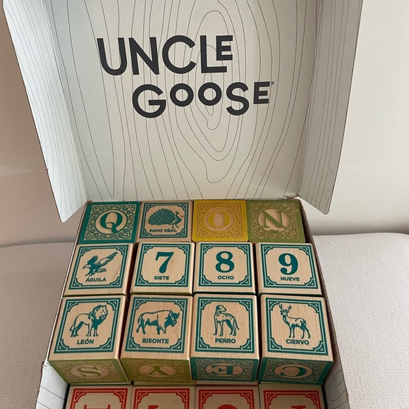 Uncle Goose Spanish Wooden Blocks  Alphabet Numbers Animals 28 - Picture 2 of 3